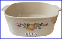 Vintage Corning Ware Abundance Casserole 4-Piece Pyrex Set with4 Amber Lids