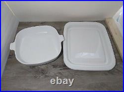 Vintage Corning Ware All White Casserole Dish 19 Piece Set Lot VG Cond
