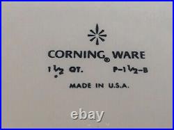Vintage Corning Ware Blue Cornflower, 1 1/2 Qt. Casserole Dish P-1 1/2 -b