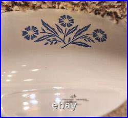 Vintage Corning Ware Blue Cornflower 1 Quart Casserole (P-1-B) Square with Lid