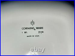 Vintage Corning Ware Blue Cornflower 1 Quart (P-1-B) EARLY 1961-66 Logo (No Lid)