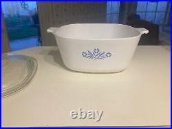 Vintage Corning Ware Blue Cornflower 2 1/2 QT 2 1/2 with Lid