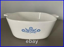 Vintage Corning Ware Blue Cornflower 2 1/2 Qt P-2 1/2-B stamped with Lid