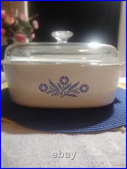 Vintage Corning Ware Blue Cornflower 4QT A-84-11 W LID