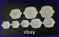 Vintage Corning Ware Blue Cornflower 8 Cookware Pieces Casserole Dishes