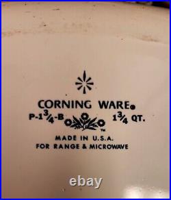 Vintage Corning Ware Blue Cornflower Casserole 1 3/4 Quart P-1 3/4-B RARE