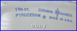 Vintage Corning Ware Blue Cornflower Casserole 1 3/4 Quart P-1 3/4-B RARE