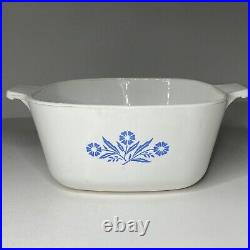 Vintage Corning Ware Blue Cornflower Casserole 1 3/4 Quart P-1 3/4-B RARE