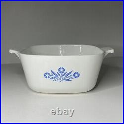 Vintage Corning Ware Blue Cornflower Casserole 1 3/4 Quart P-1 3/4-B RARE