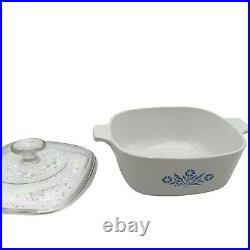 Vintage Corning Ware Blue Cornflower Casserole & Bakeware Set With Lids 7 Piece