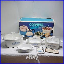 Vintage Corning Ware Blue Cornflower Cook'N' Brew A-450 New Original Box 1-3qts