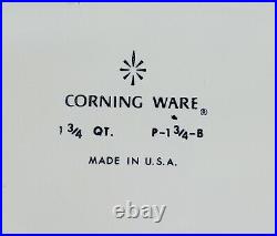 Vintage Corning Ware Blue Cornflower Dishes P-10-B, P-1 3/4-B, P-1 1/2-B, P-1-B