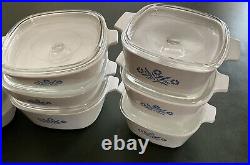 Vintage Corning Ware Blue Cornflower Lot Of 19-8 Lids/Covers, 11 Cookware