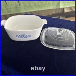 Vintage Corning Ware Blue Cornflower P-1 1/2-B Casserole Dish 1 1/2 Qt with Lid