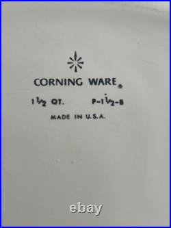 Vintage Corning Ware Blue Cornflower P-1 1/2-B Casserole Dish 1 1/2 Qt with Lid