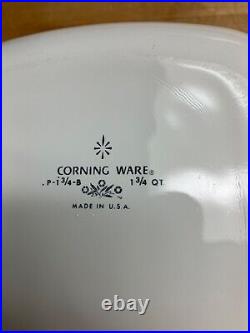 Vintage Corning Ware Blue Cornflower P-1 3/4-B Casserole Dish 1.75qt withPyrex Lid