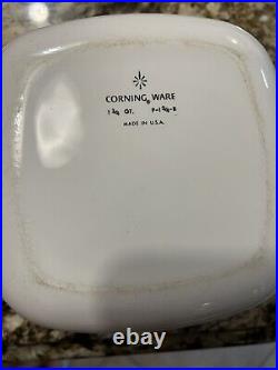Vintage Corning Ware Blue Cornflower P-1 3/4-B Casserole Dish 1.75qt withPyrex Lid
