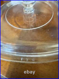 Vintage Corning Ware Blue Cornflower. P-1-B, 1QT CASSEROLE DISH with GLASS LID