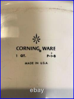 Vintage Corning Ware Blue Cornflower P-1-B 1Quart Casserole 1960s USA