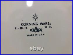 Vintage Corning Ware Blue Cornflower P-10-B 10 with original lid Near Mint