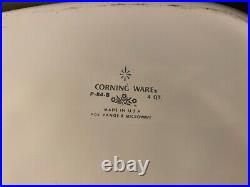 Vintage Corning Ware Blue Cornflower P-84-B 4 Quart Casserole Dutch Oven W Lid
