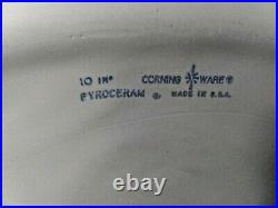 Vintage Corning Ware Blue Cornflower RARE Early Mark 10'' Casserole Dish WithLid