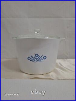 Vintage Corning Ware Blue Cornflower Saucemaker P-45-B 2 Quart 8 Cup Lid USA