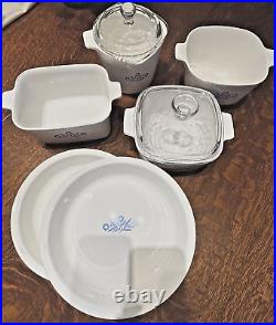 Vintage Corning Ware Blue Cornflower Set