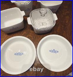 Vintage Corning Ware Blue Cornflower Set