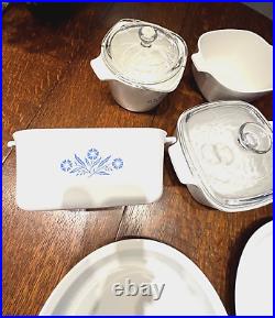 Vintage Corning Ware Blue Cornflower Set