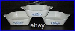 Vintage Corning Ware Blue Cornflower Set Of 6 Casserole Dishes