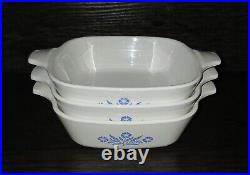 Vintage Corning Ware Blue Cornflower Set Of 6 Casserole Dishes