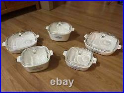 Vintage Corning Ware Blue Cornflower Set With Lids 10 Pc Set