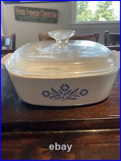 Vintage Corning Ware Blue Cornflower Set of 3 Dishes