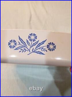 Vintage Corning Ware Blue Cornflower Square Casserole Dish A-10-B With Lid
