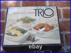 Vintage Corning Ware Blue Cornflower Trio Set P-33 New But Not Sealed in Box