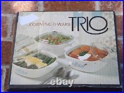 Vintage Corning Ware Blue Cornflower Trio Set P-33 New But Not Sealed in Box