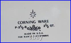 Vintage Corning Ware Blue Cornflower p-2 1/2-b with Lid