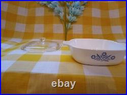 Vintage Corning Ware Blue Cornflower with Original Lid Gift of Everett Carol N