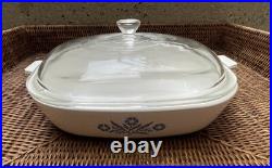 Vintage Corning Ware Casserole Dish Blue Cornflower P-10-B 10 Flaw on Lid Rare Vintage Corning Ware Casserole Dish Blue Cornflower P-10-B 10 Flaw on Lid Rare