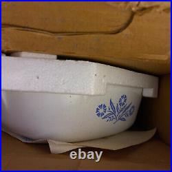 Vintage Corning Ware Casserole NEW In BOX Blue Cornflower Dish Lid P-1 Quart