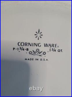 Vintage Corning Ware Cornflower Blue 1960 1.75 Quart Casserole Dish WithLid Hand