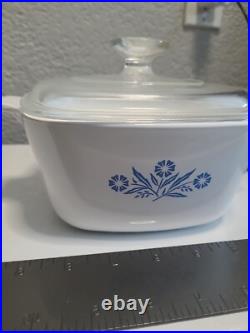 Vintage Corning Ware Cornflower Blue 1960 1.75 Quart Casserole Dish WithLid Hand Vintage Corning Ware Cornflower Blue 1960 1.75 Quart Casserole Dish WithLid Hand