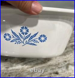 Vintage Corning Ware Cornflower Blue Dutch Over 5 Quart With Lid RARE