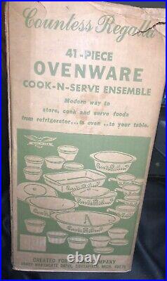 Vintage Corning Ware! Countless Regalla 41 Piece Ovenware