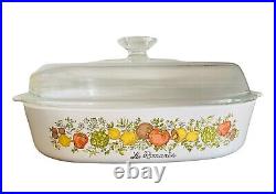 Vintage Corning Ware Dish With Lid 10 X 10 X 2 Le Romarin A-10-B Lid A12C