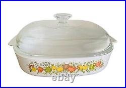 Vintage Corning Ware Dish With Lid 10 X 10 X 2 Le Romarin A-10-B Lid A12C