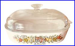 Vintage Corning Ware Dish With Lid 10 X 10 X 2 Le Romarin A-10-B Lid A12C