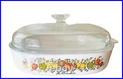 Vintage Corning Ware Dish With Lid 10 X 10 X 2 Le Romarin A-10-B Lid A12C