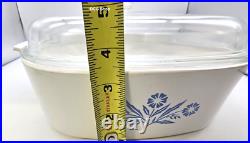 Vintage Corning Ware Dutch Oven 4qt Blue Cornflower A-84-B 4 with A12C Lid